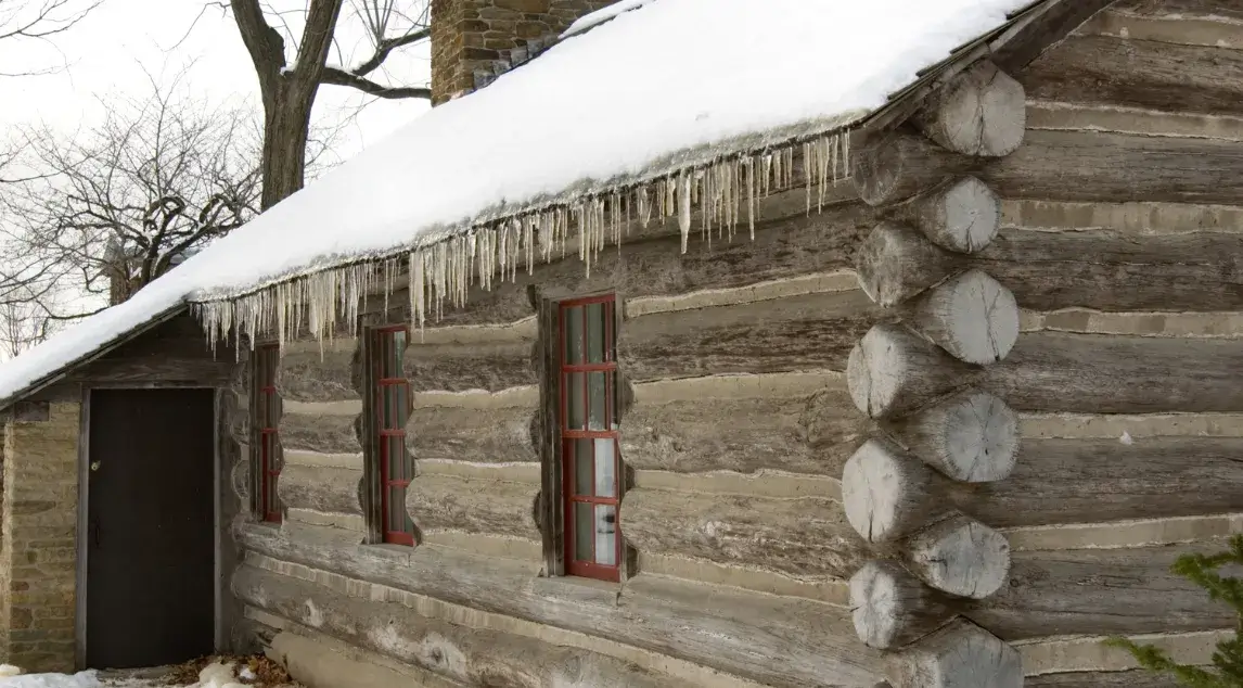 Log Homes Damaged by Snow and Ice